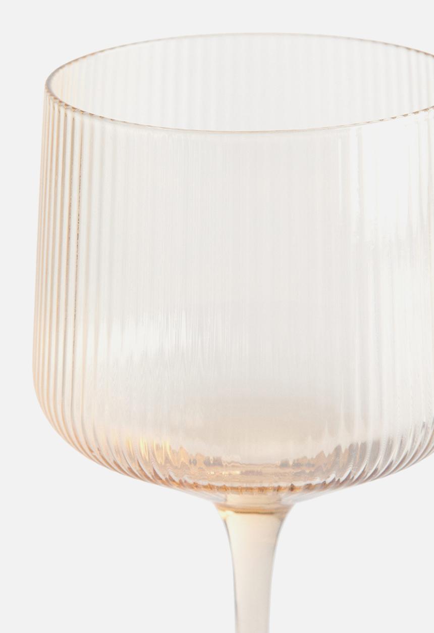 H&M - Fluted wine glass - beige