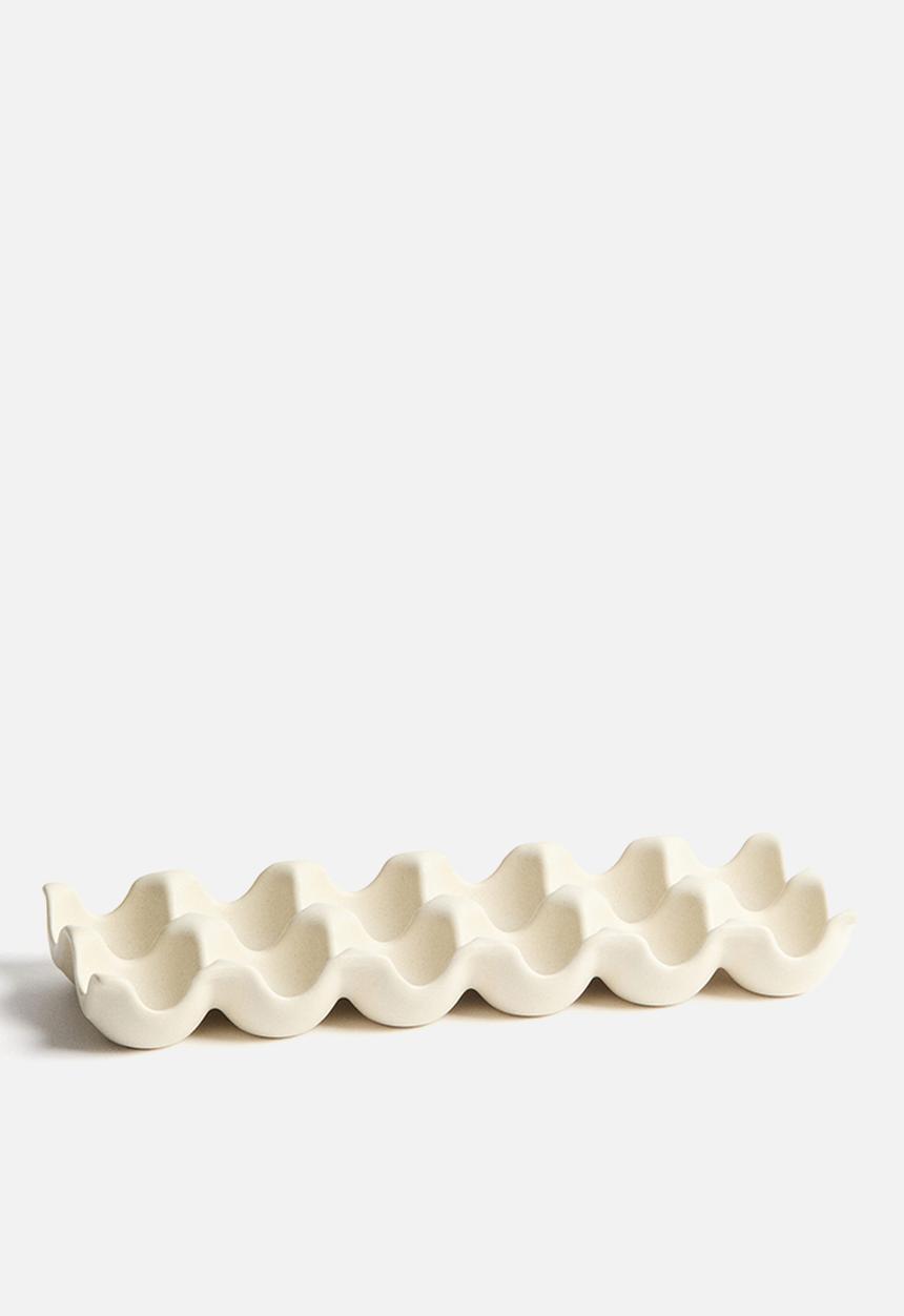 H&M - Reactive-glaze egg tray - light beige