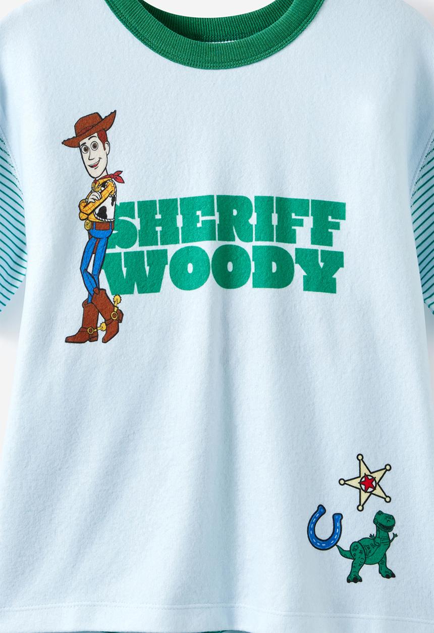 Cotton On - Snoozesoft Short Sleeve Boxer Pj Set License - Lcn Dis Blue Whisper/Sheriff Woody