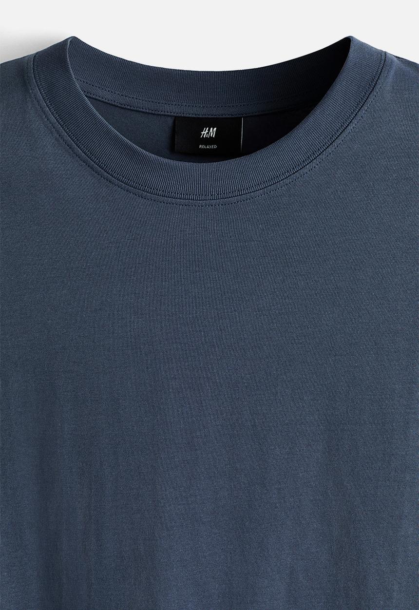 H&M - Relaxed fit T-shirt - dusty blue