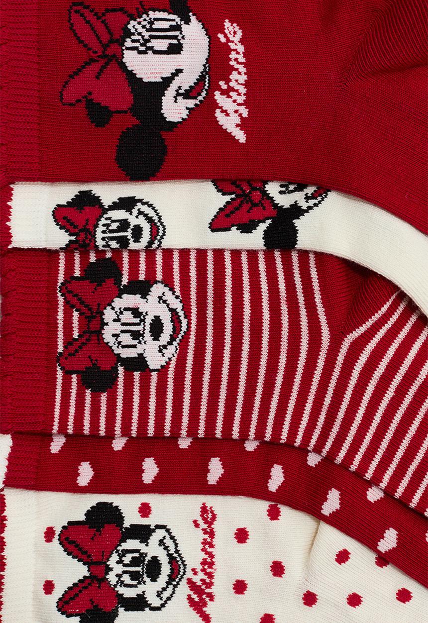 H&M - 5-Pack motif-detail socks - red/minnie mouse