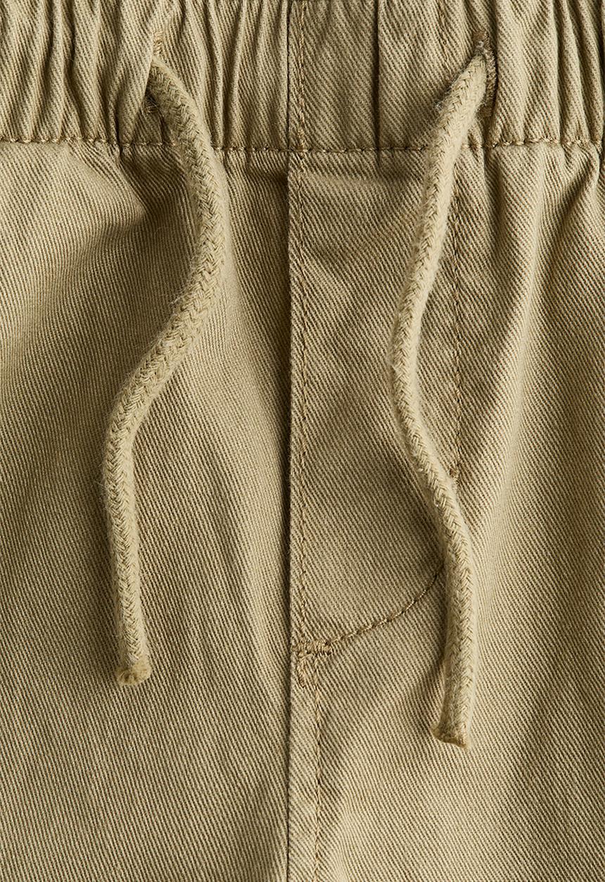 H&M - Cotton twill joggers - khaki green