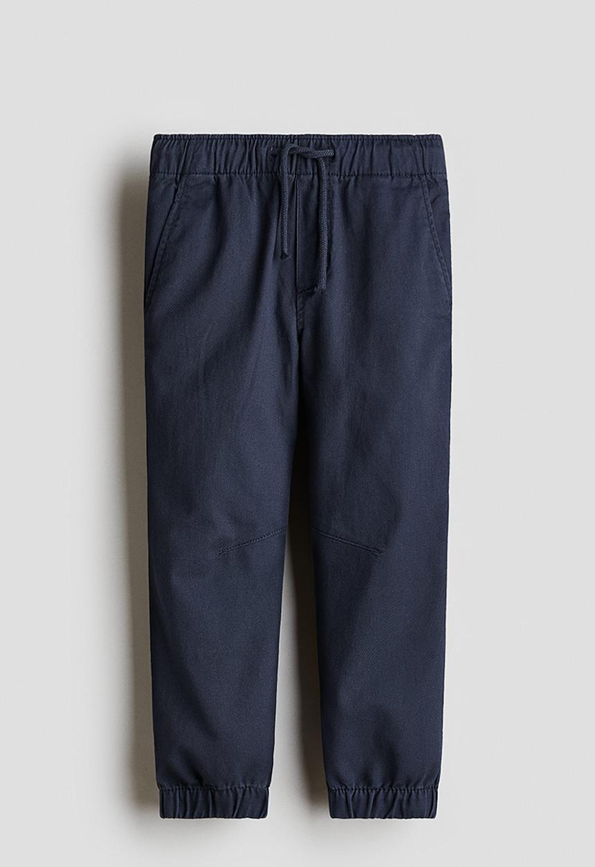 H&M - Cotton twill joggers - navy blue