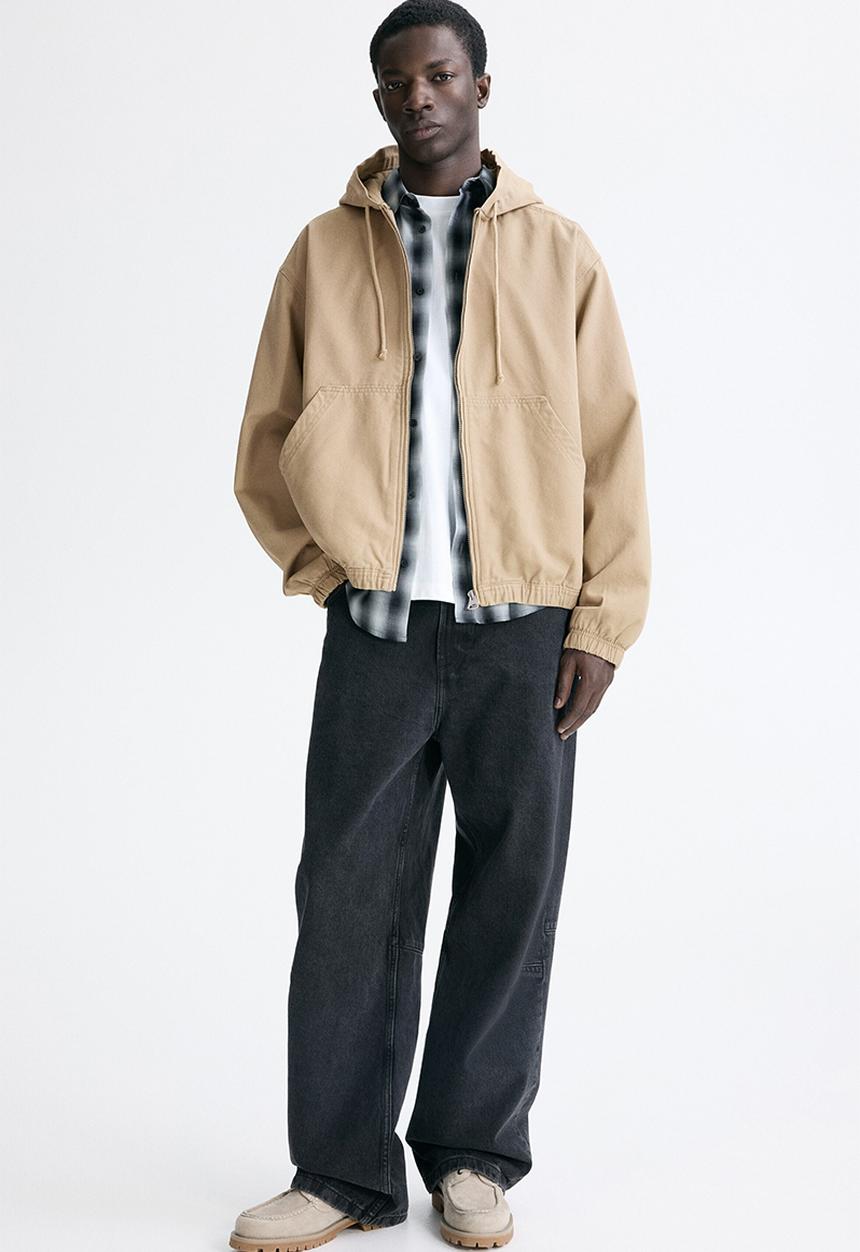 H&M - Hooded workwear jacket - beige