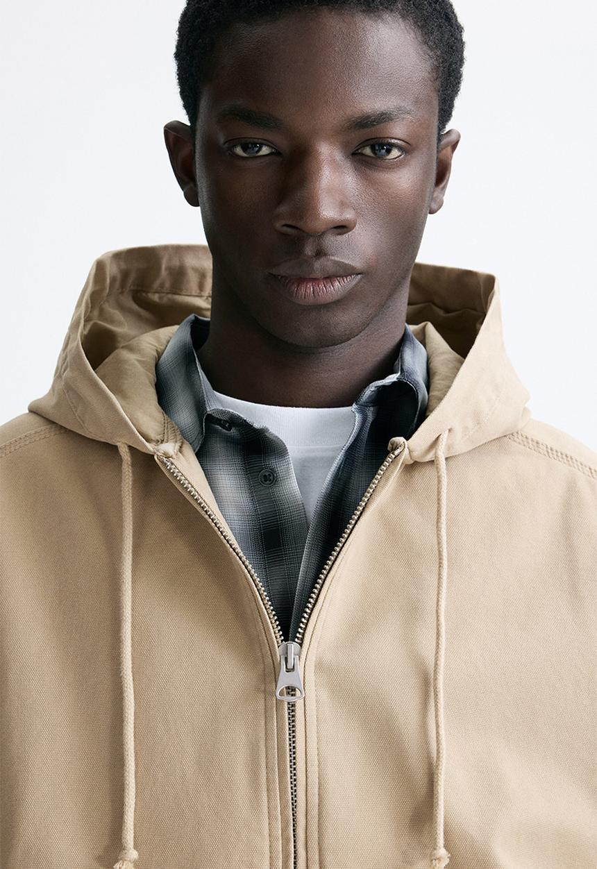 H&M - Hooded workwear jacket - beige