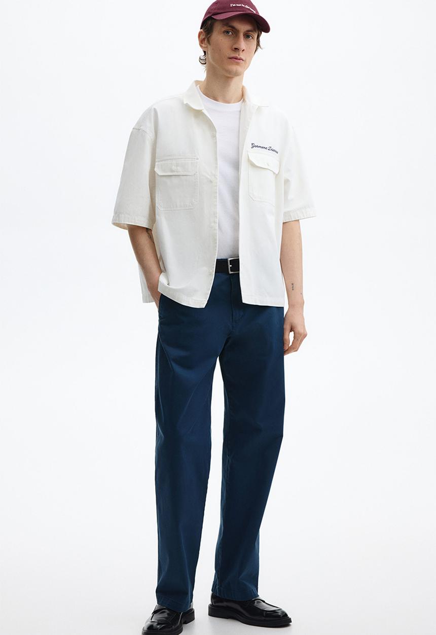 H&M - Relaxed fit cotton chinos - dark blue