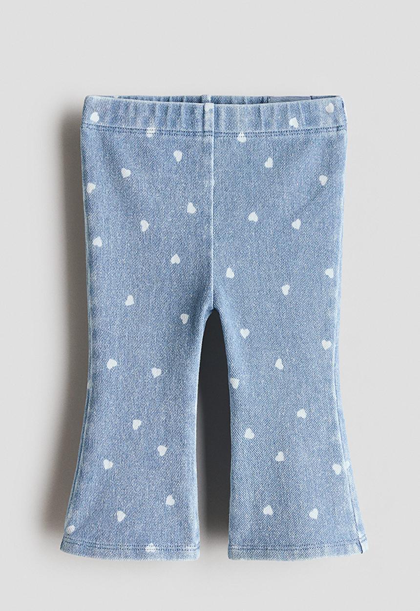 H&M - Flared jersey jeggings - light blue