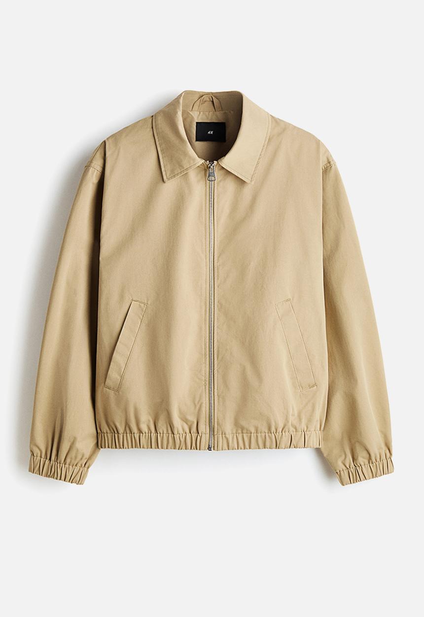 H&M - Collared cotton jacket - beige