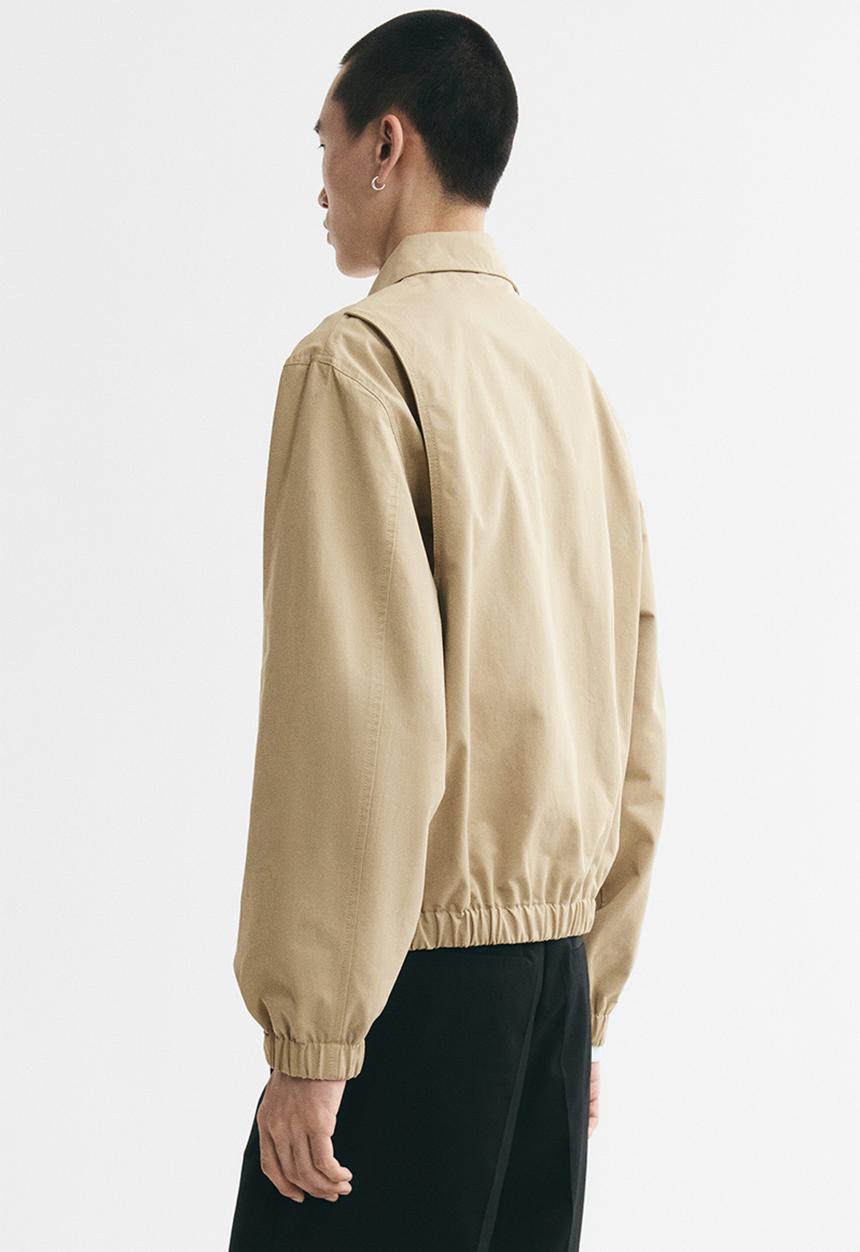 H&M - Collared cotton jacket - beige