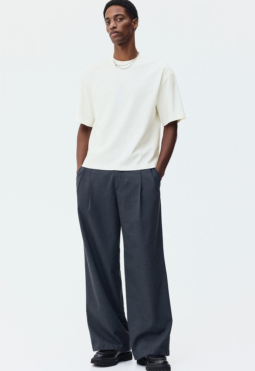 H&M - Oversized fit T-shirt - cream