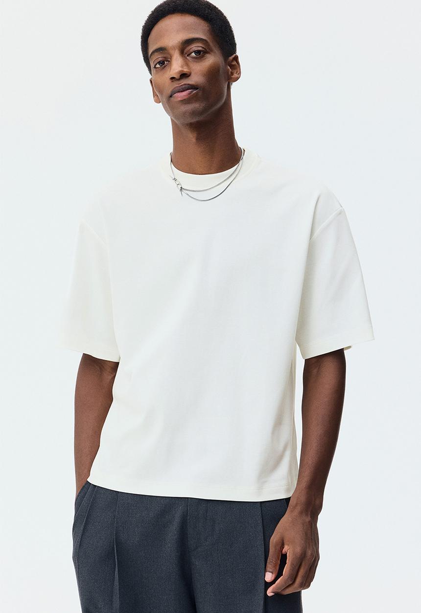 H&M - Oversized fit T-shirt - cream