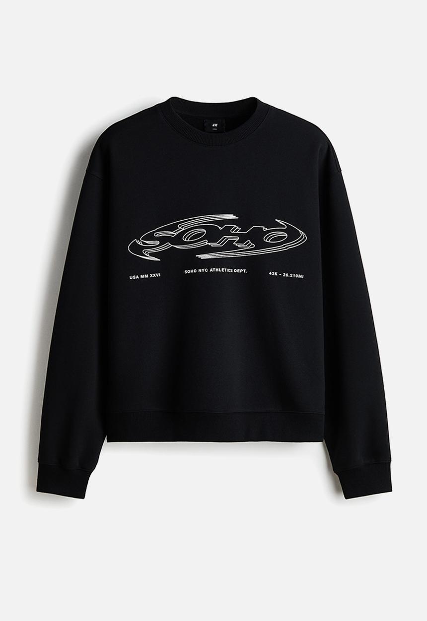 H&M - Loose fit sweatshirt - black/soho