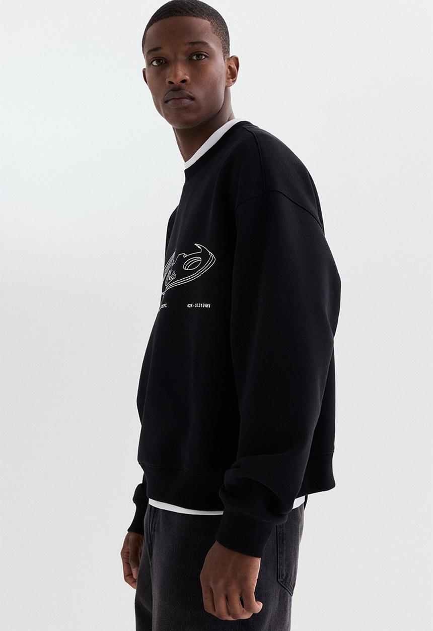 H&M - Loose fit sweatshirt - black/soho