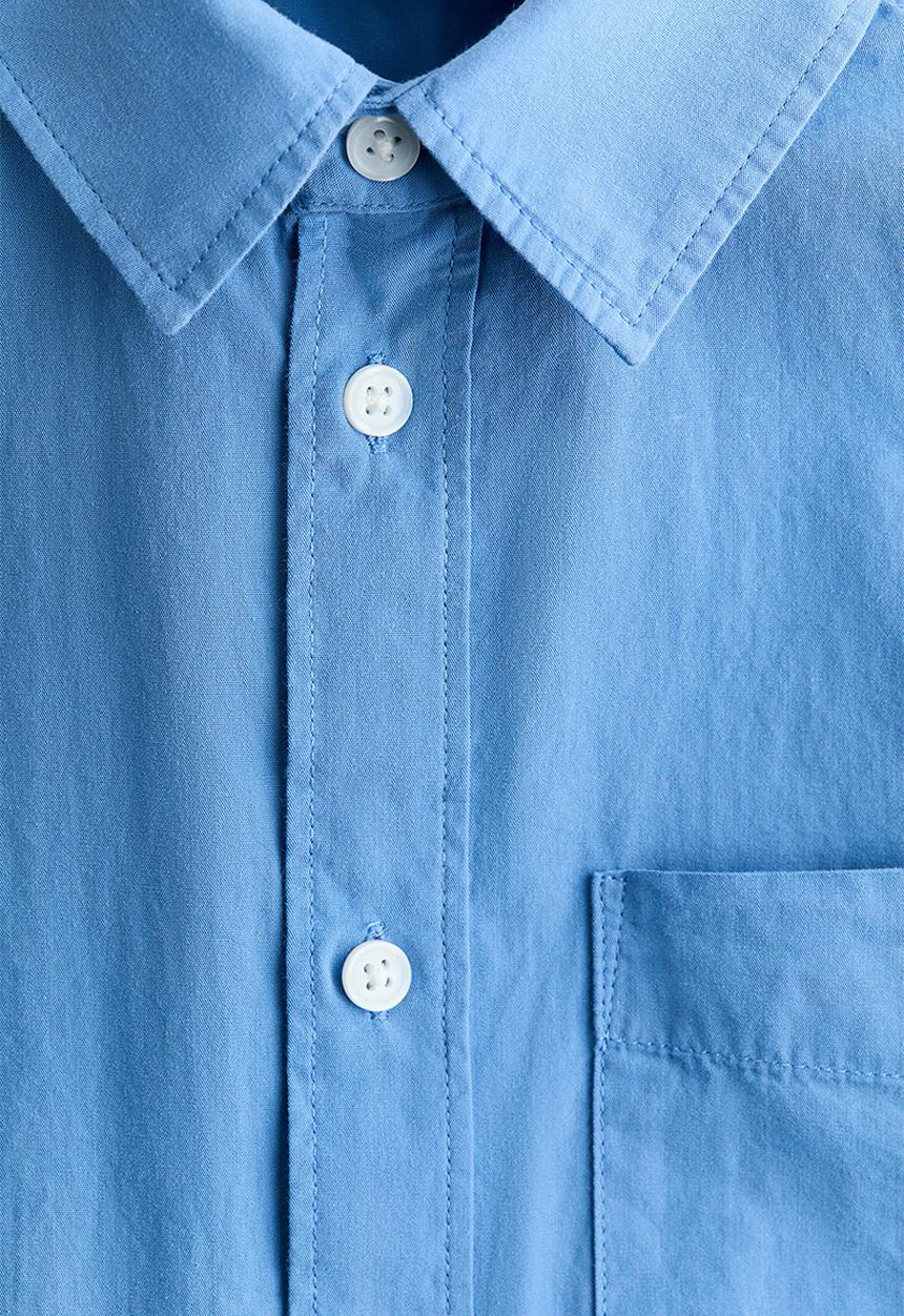 H&M - Short-sleeved cotton shirt - blue