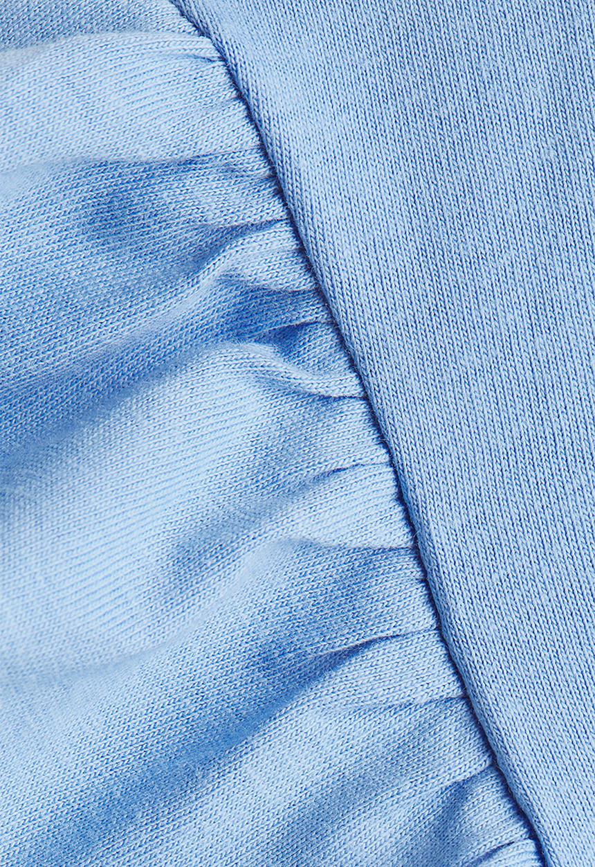 H&M - Flutter-sleeved cotton top - blue