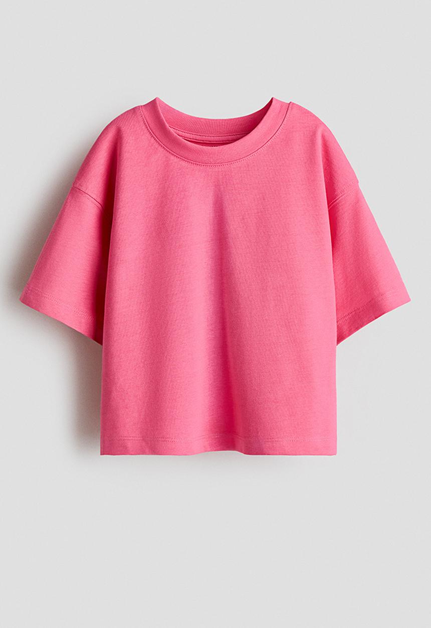 H&M - Boxy cotton T-shirt - pink