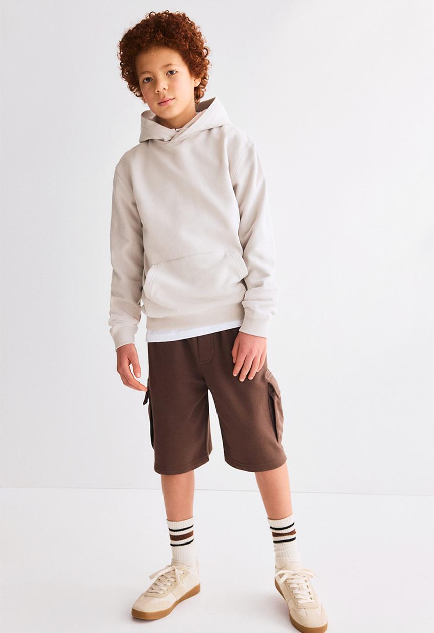 H&M - Cargo sweatshorts - dark brown