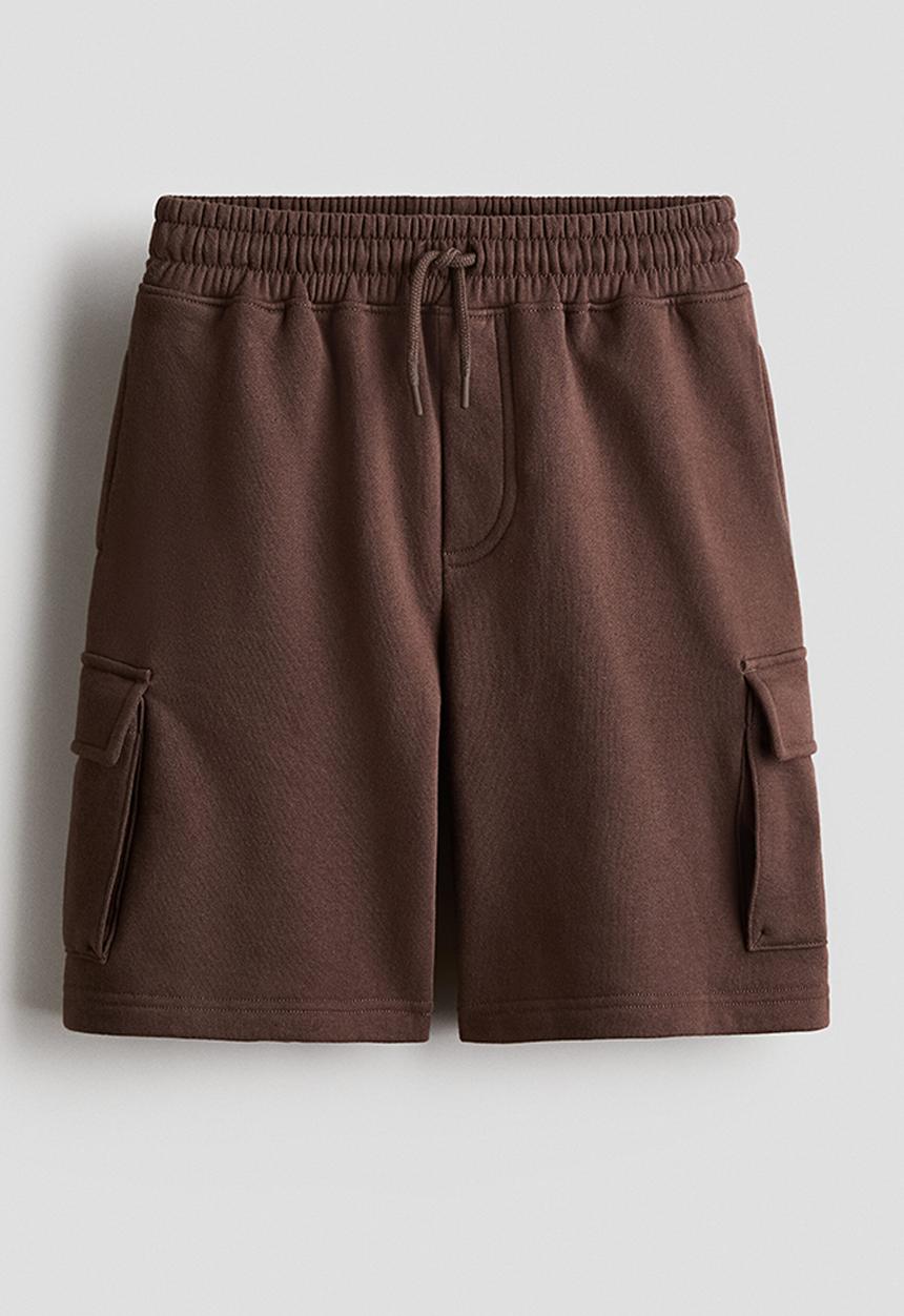 H&M - Cargo sweatshorts - dark brown