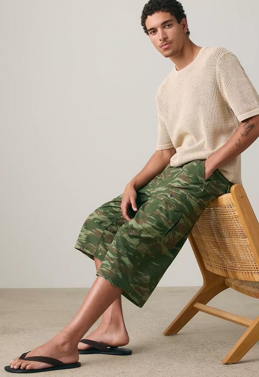 Levi’s® - 478 BAGGY CAPRI UTILITY ABSTRACT LIZARD