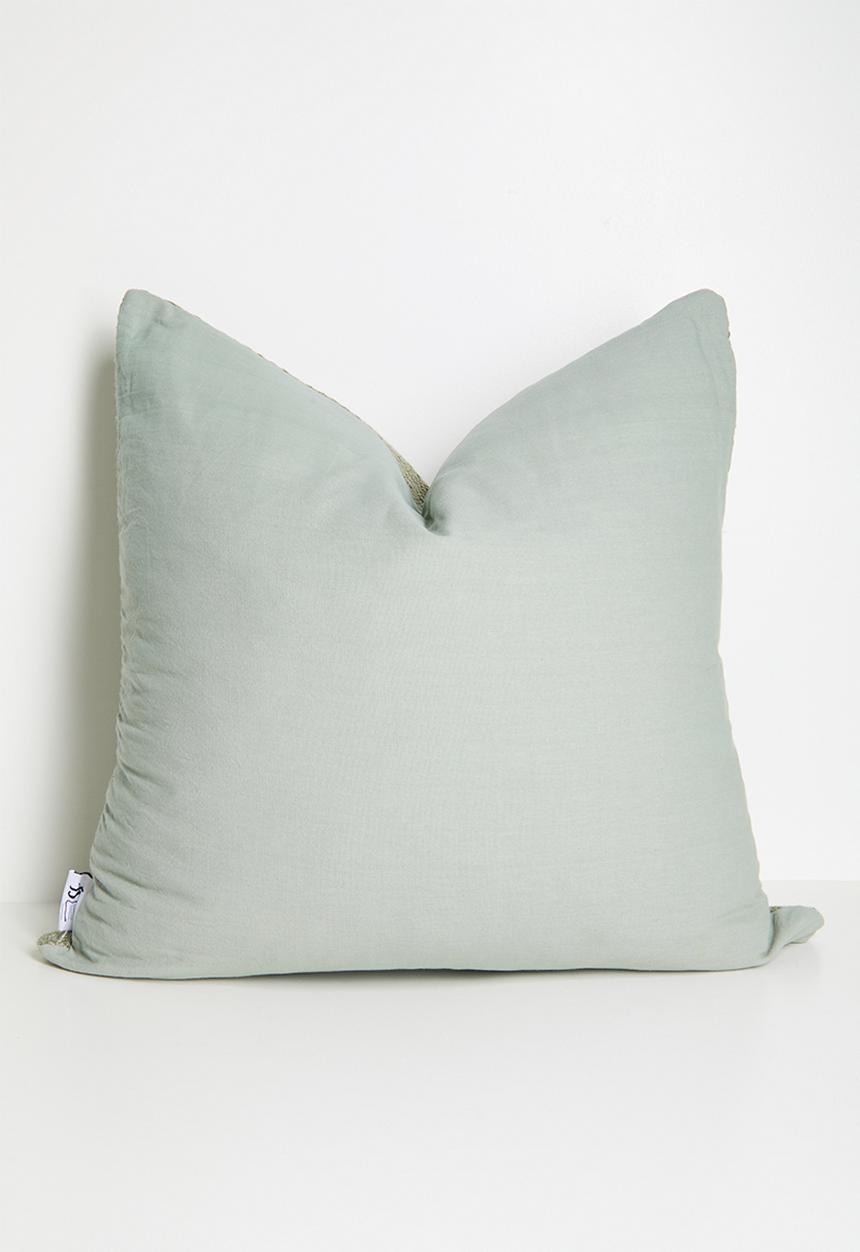 Sixth Floor - Blaze Outdoor/Indoor Geo Cushion Cover - Sage