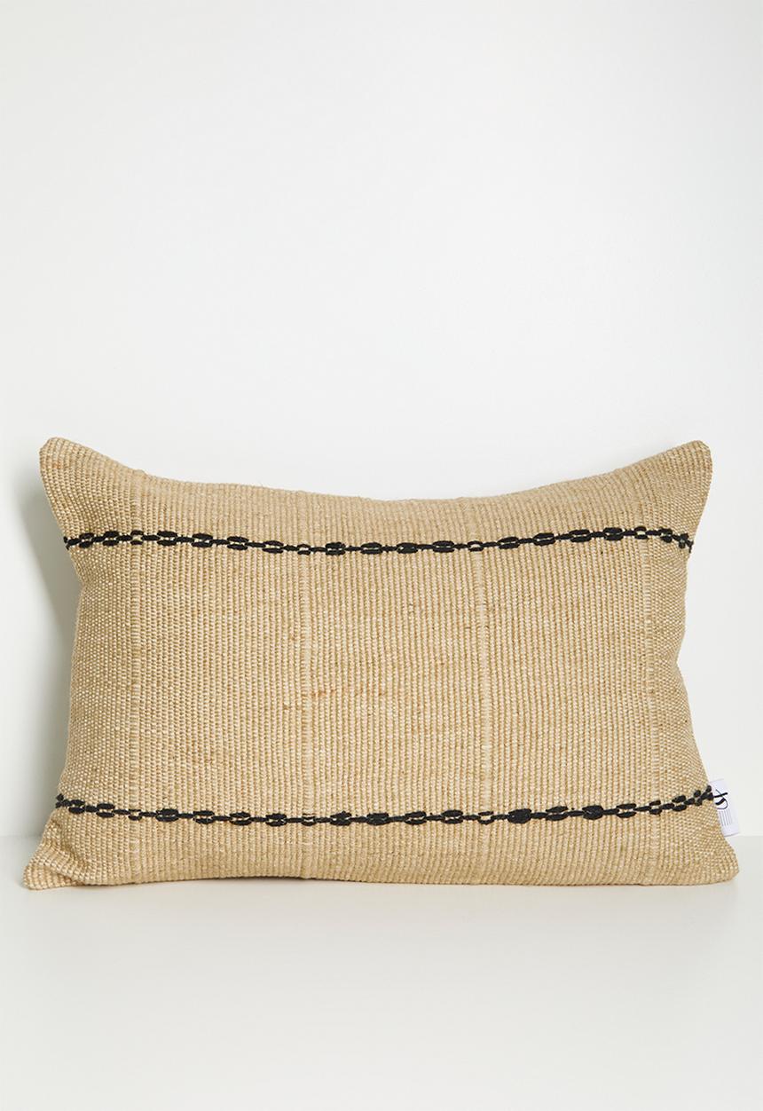 Sixth Floor - Fin Jute & Cotton Woven Cushion Cover - neutral