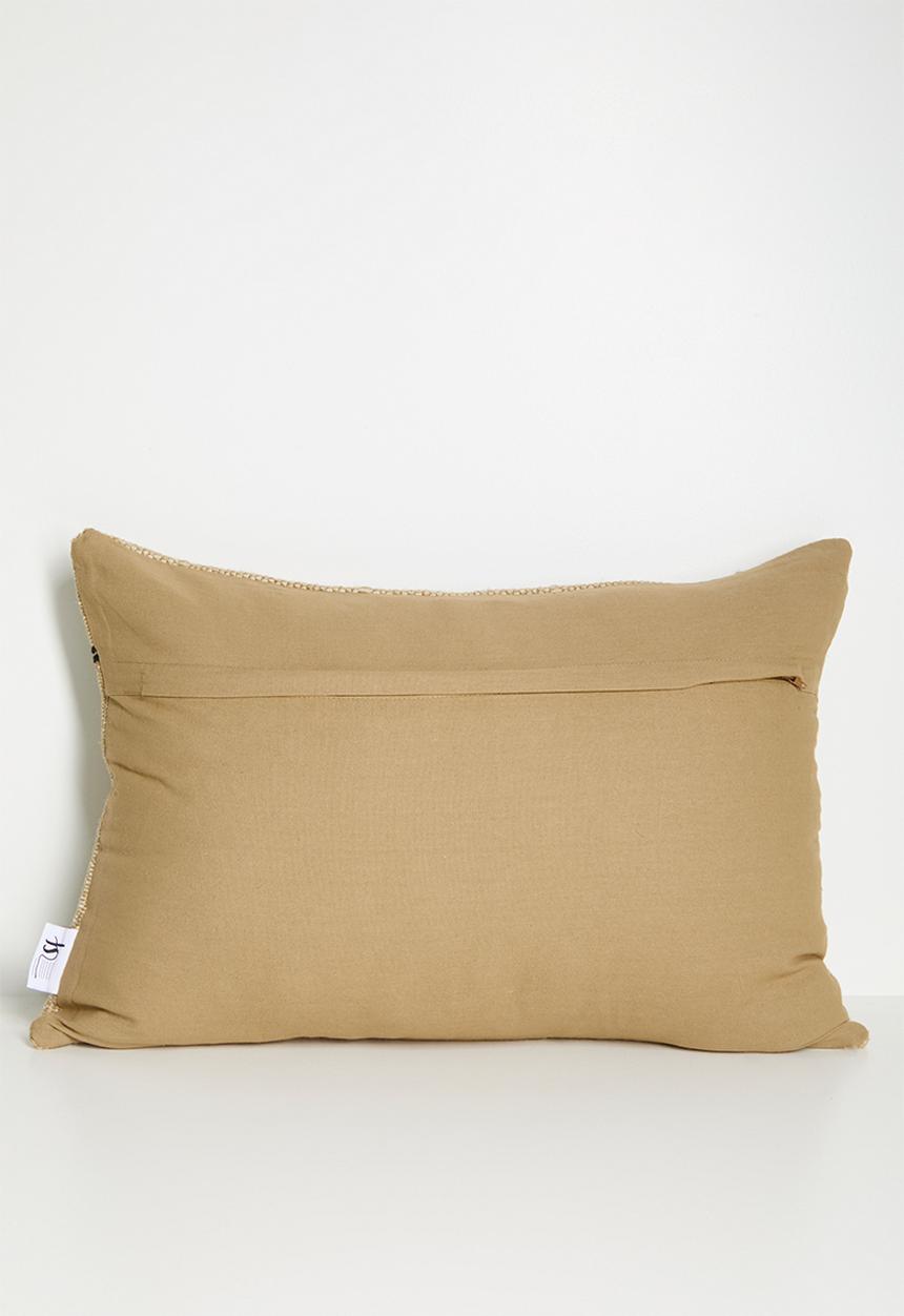 Sixth Floor - Fin Jute & Cotton Woven Cushion Cover - neutral