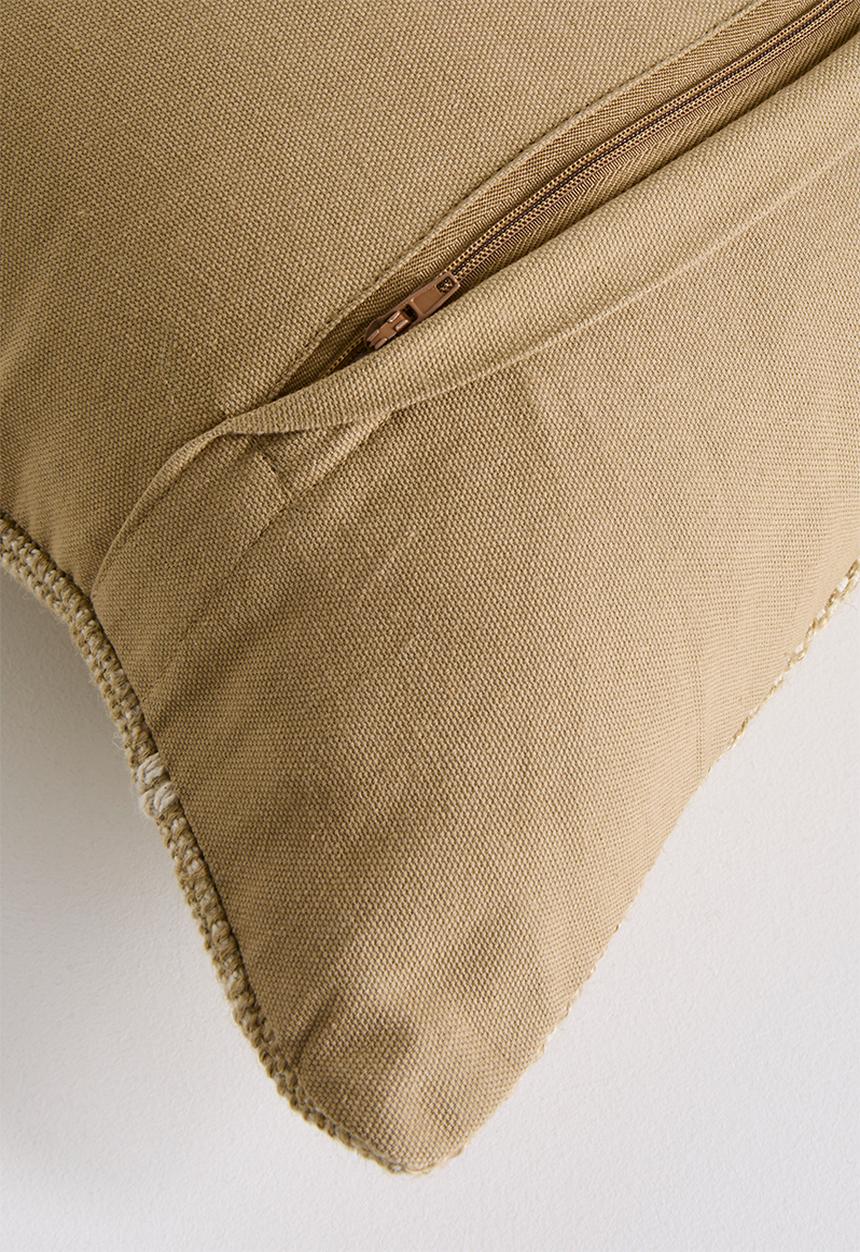 Sixth Floor - Fin Jute & Cotton Woven Cushion Cover - Natural