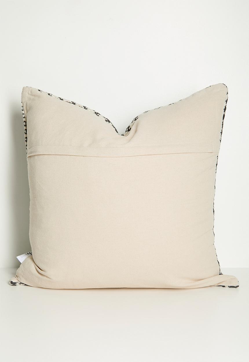 Sixth Floor - Briar Outdoor/Indoor  Geo Cushion Cover - neutral & black