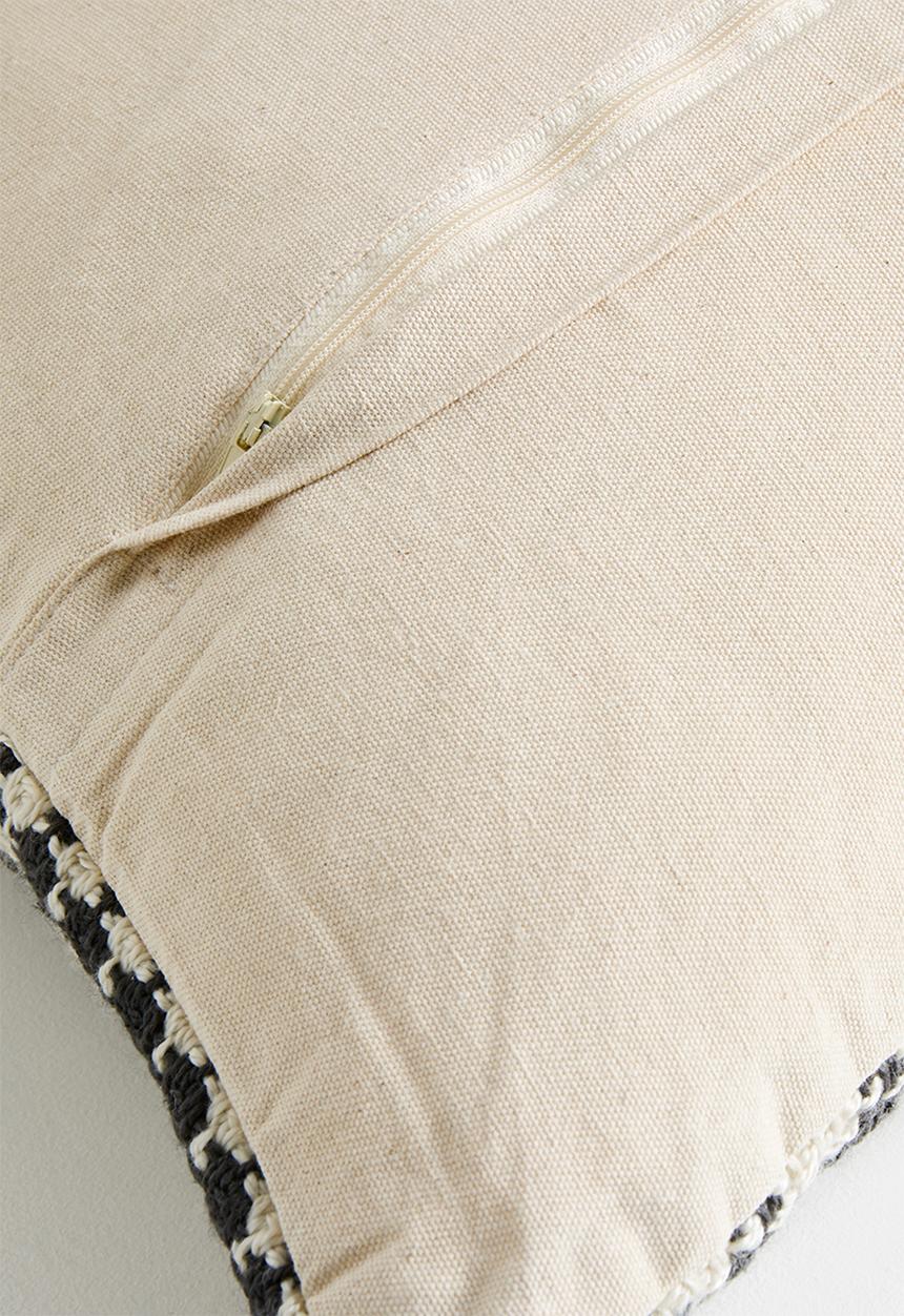 Sixth Floor - Briar Outdoor/Indoor  Geo Cushion Cover - neutral & black
