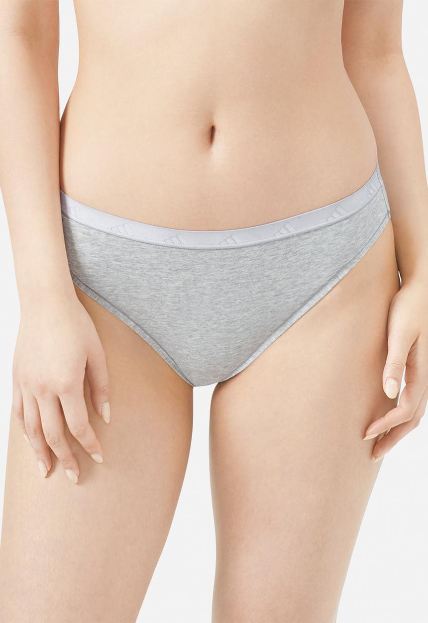adidas Performance - High leg bikini - single item - grey marl