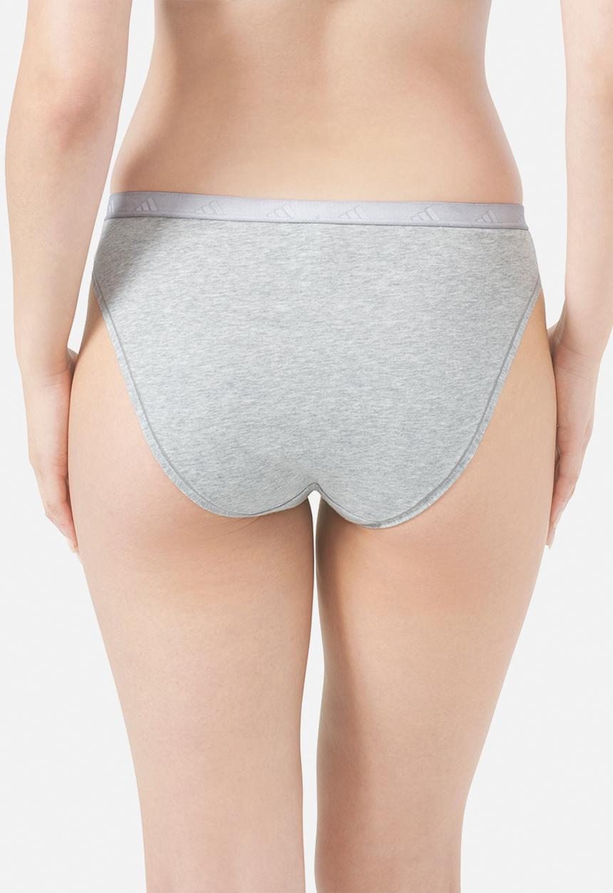 adidas Performance - High leg bikini - single item - grey marl