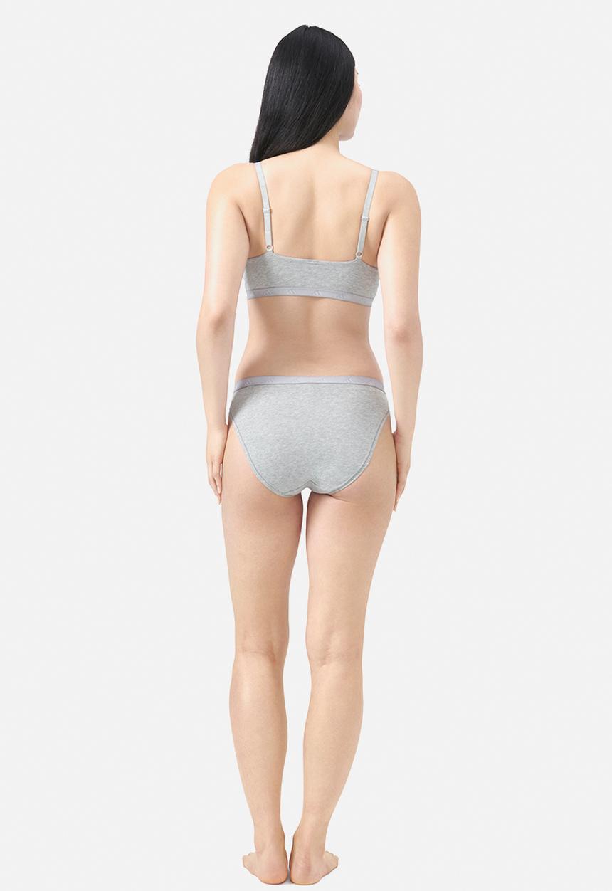 adidas Performance - High leg bikini - single item - grey marl
