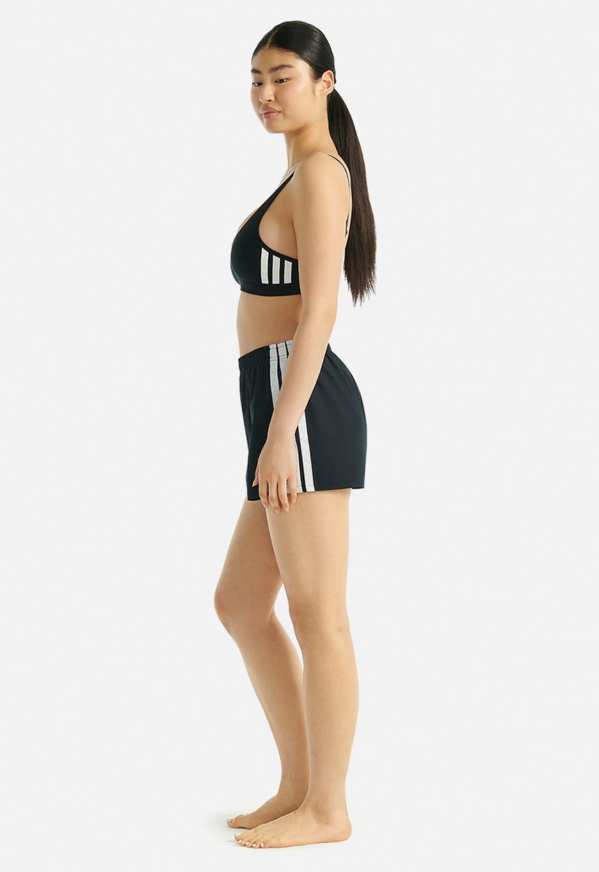 adidas Performance - 3 Stripes scoop bralette with removable cookies - black