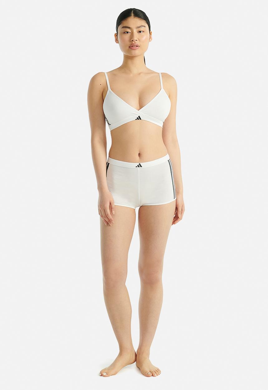 adidas Performance - 3 Stripes knit short - white