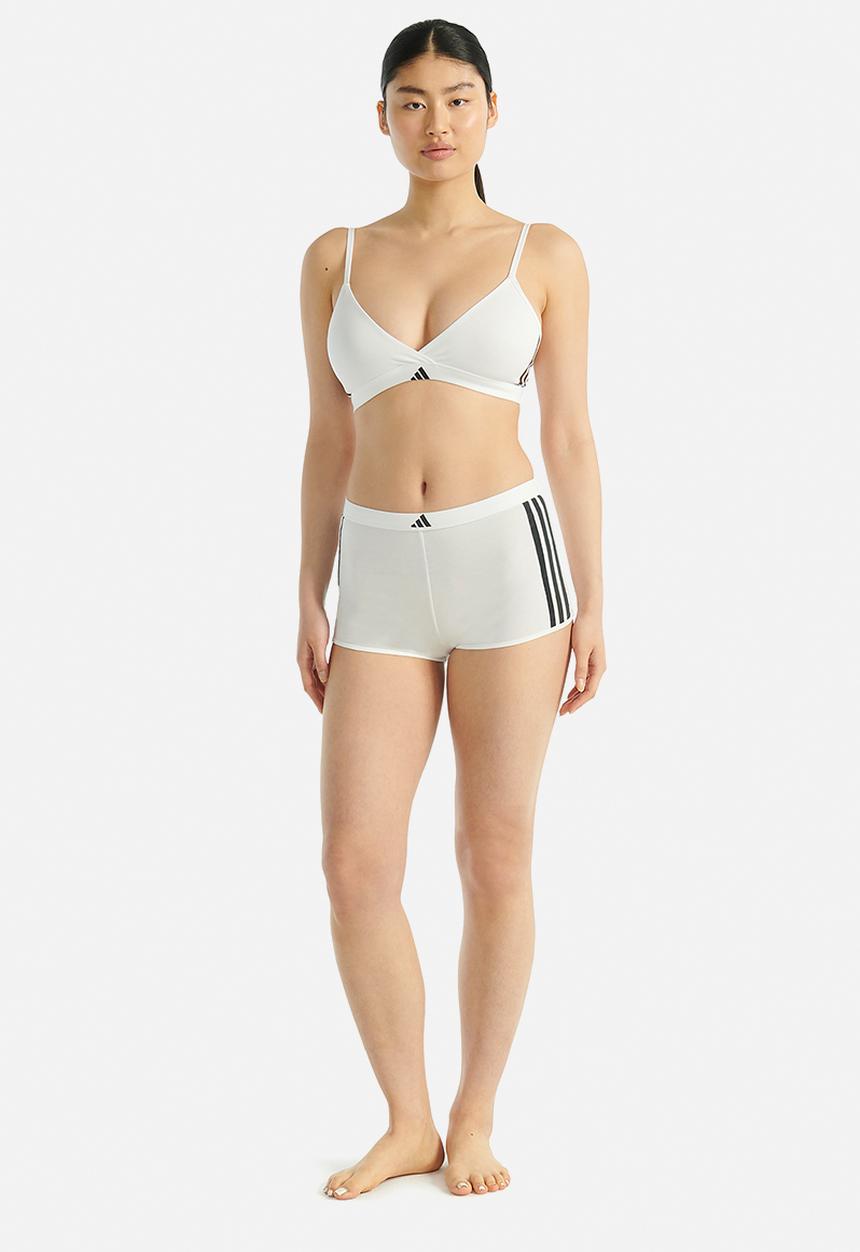 adidas Performance - 3 Stripes knit short - white