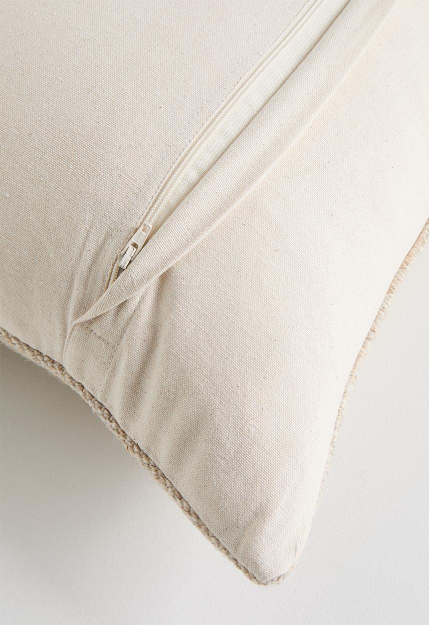 Sixth Floor - Woven Wool Cotton Blend Block Cushion Cover - Rust