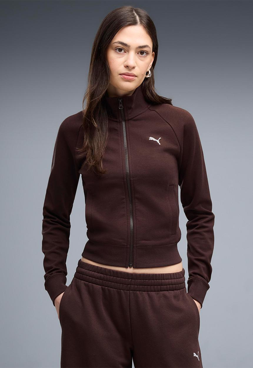 PUMA - Ess Slim Track Jacket Dk - Chocolate Fondue