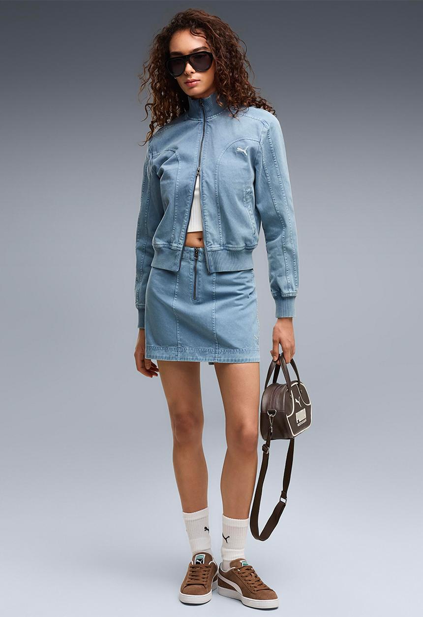 PUMA - Future.Puma.Archive Washed Twill Short Jacket - Cool Blue