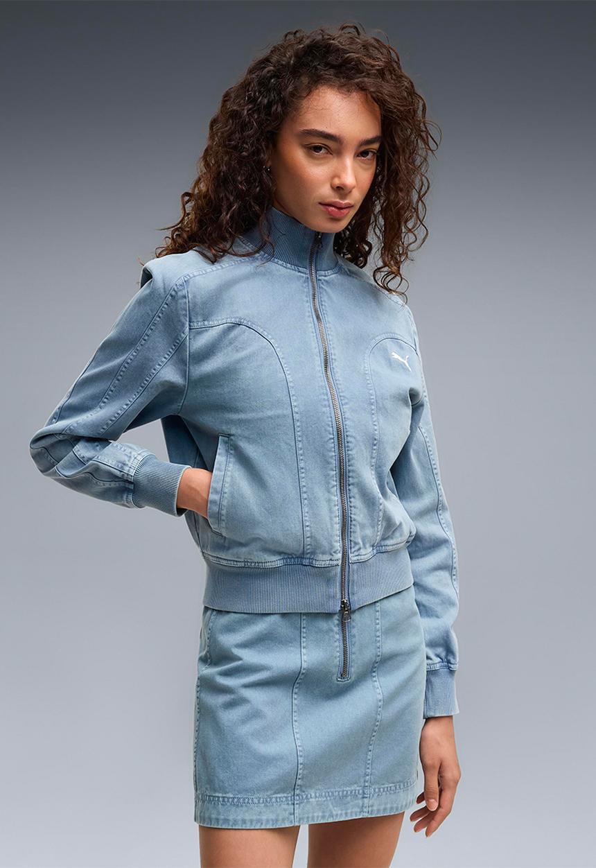 PUMA - Future.Puma.Archive Washed Twill Short Jacket - Cool Blue