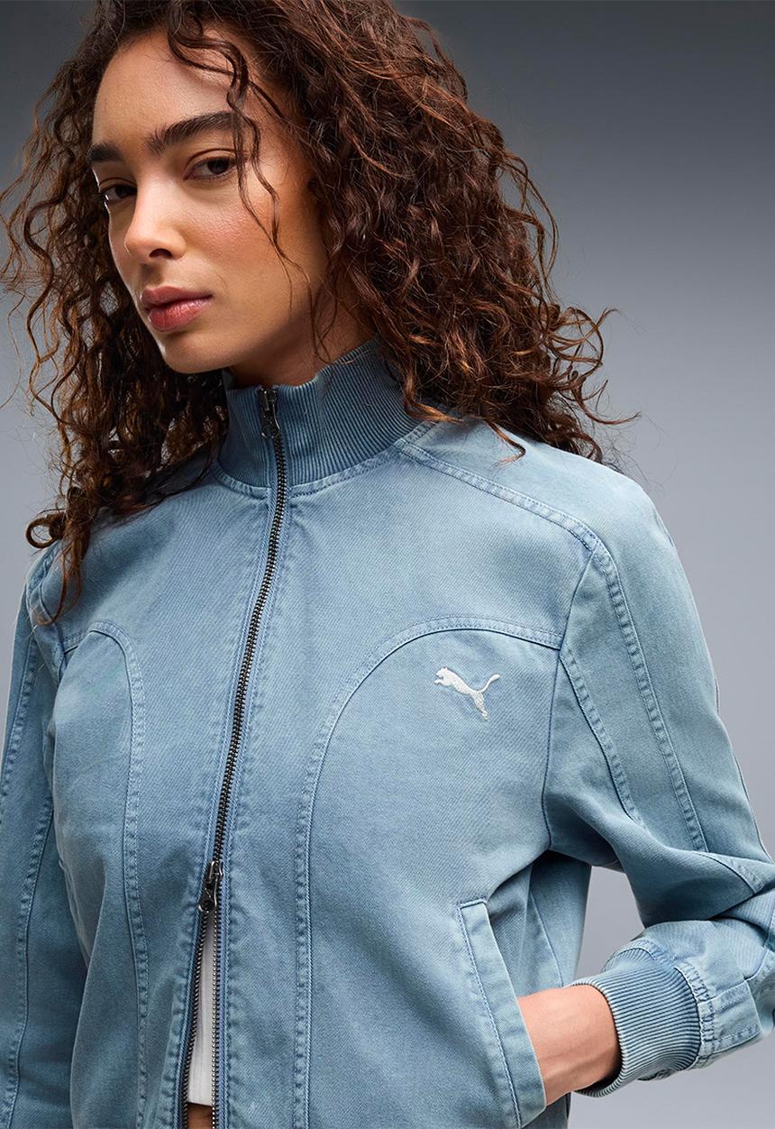 PUMA - Future.Puma.Archive Washed Twill Short Jacket - Cool Blue