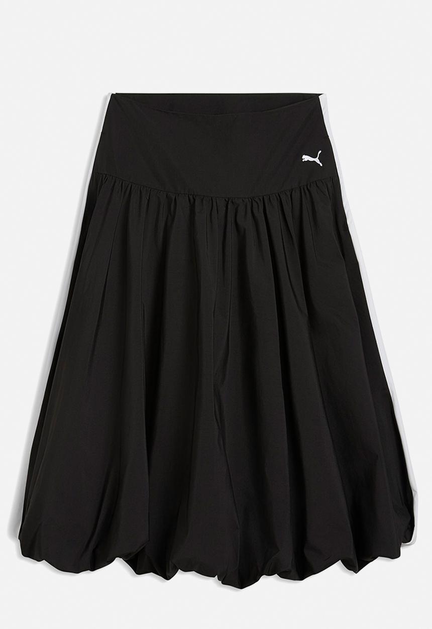 PUMA - T7 Balloon Woven Midi Skirt - Puma Black