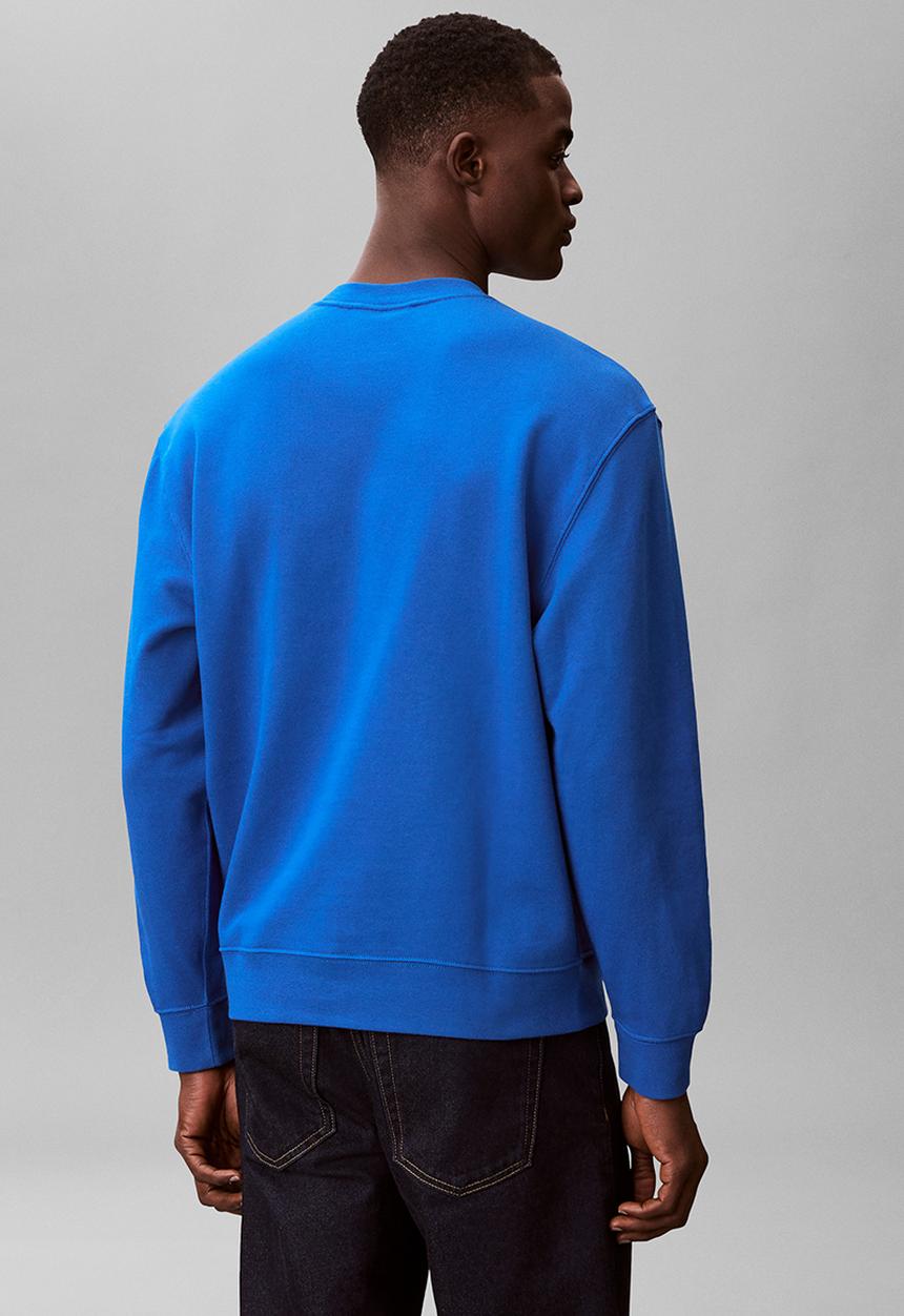 Calvin Klein - LS EU 350TERRY MONOGRAM CN SWTSHRT - Classic Blue