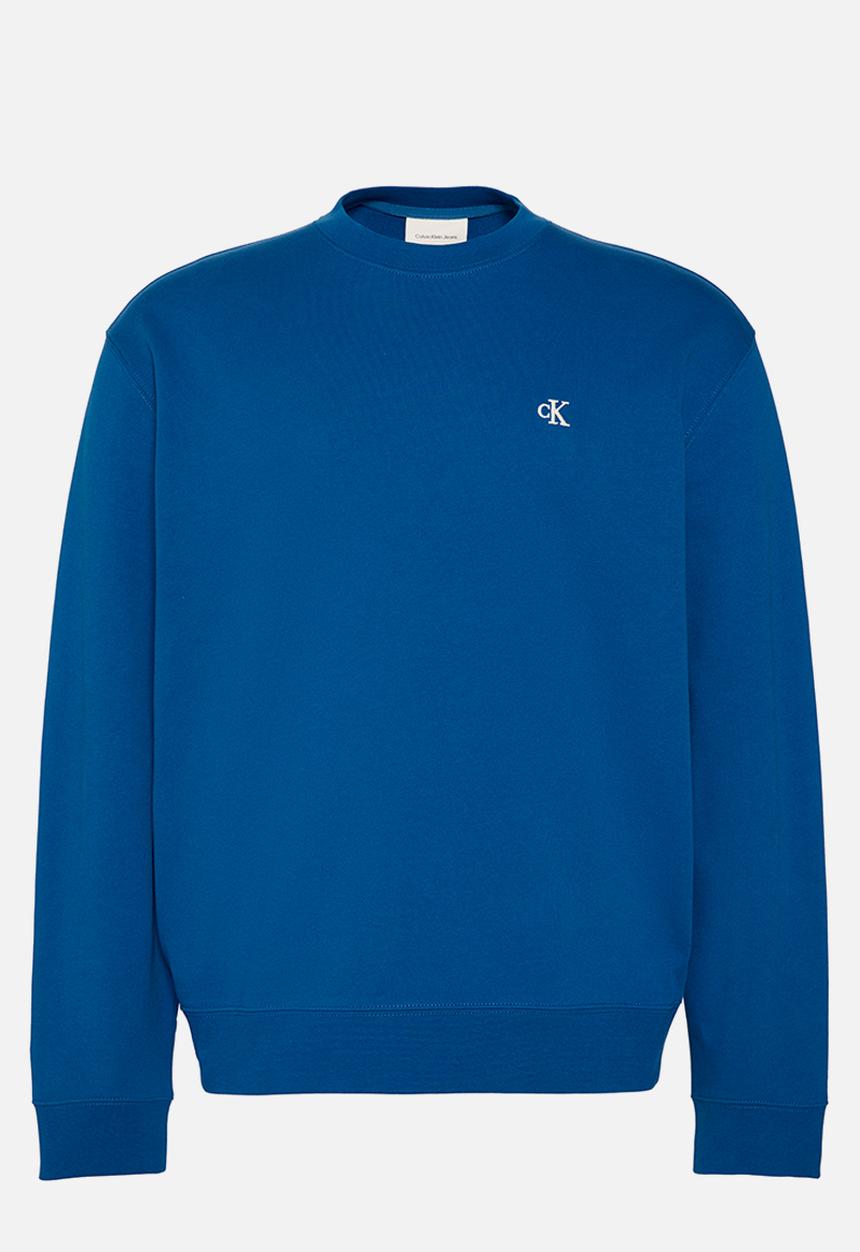 Calvin Klein - LS EU 350TERRY MONOGRAM CN SWTSHRT - Classic Blue