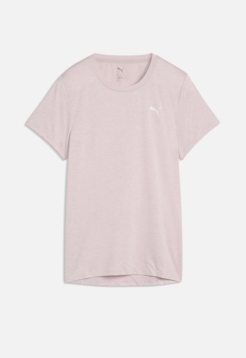 PUMA - Plus w tad essential heather tee - misty pink heather