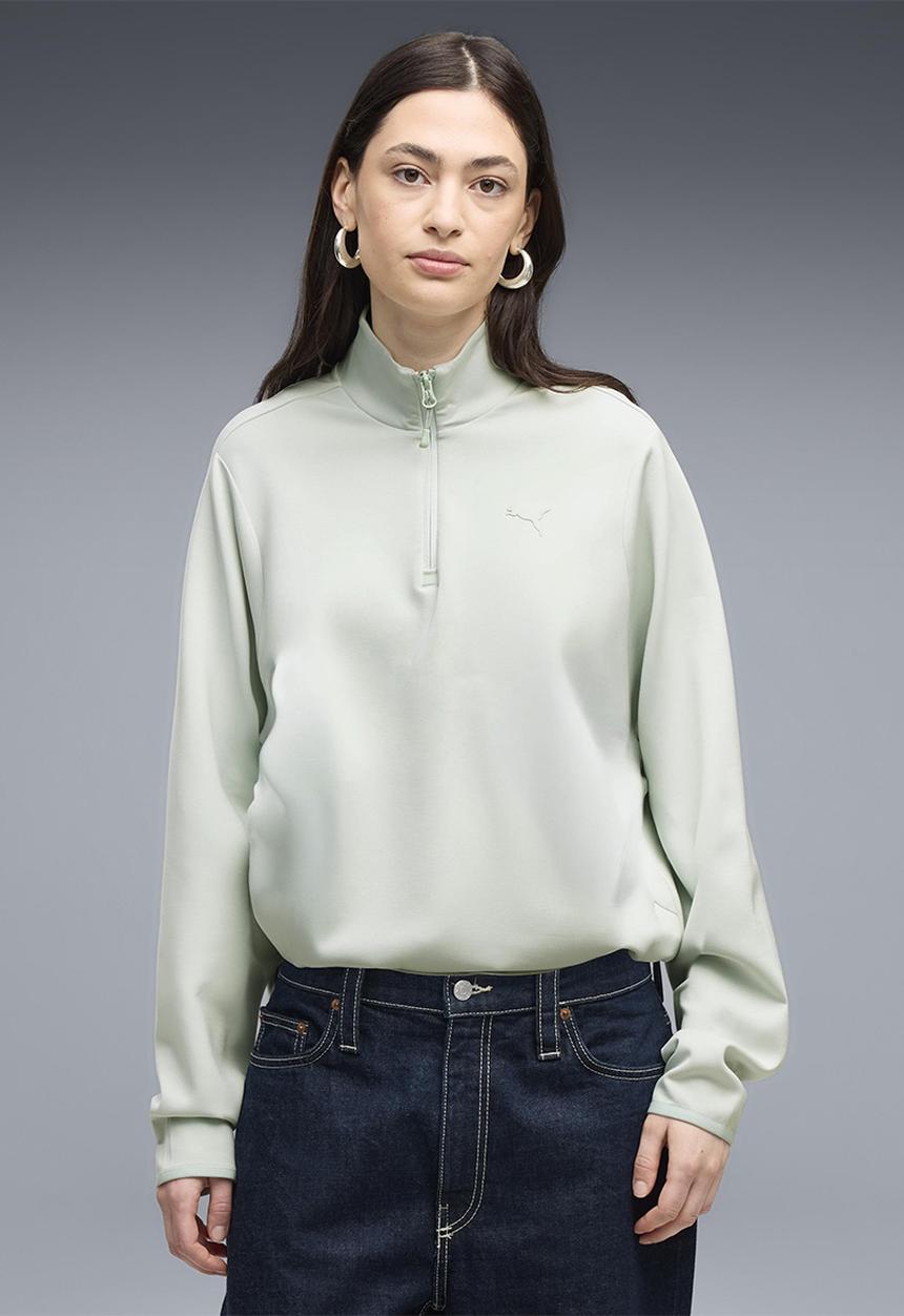 PUMA - Pumatech Sense Relaxed Half-Zip Dk - Créme De Mint