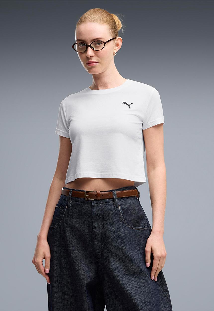 PUMA - Wardrobe Ess Baby Tee - Puma White