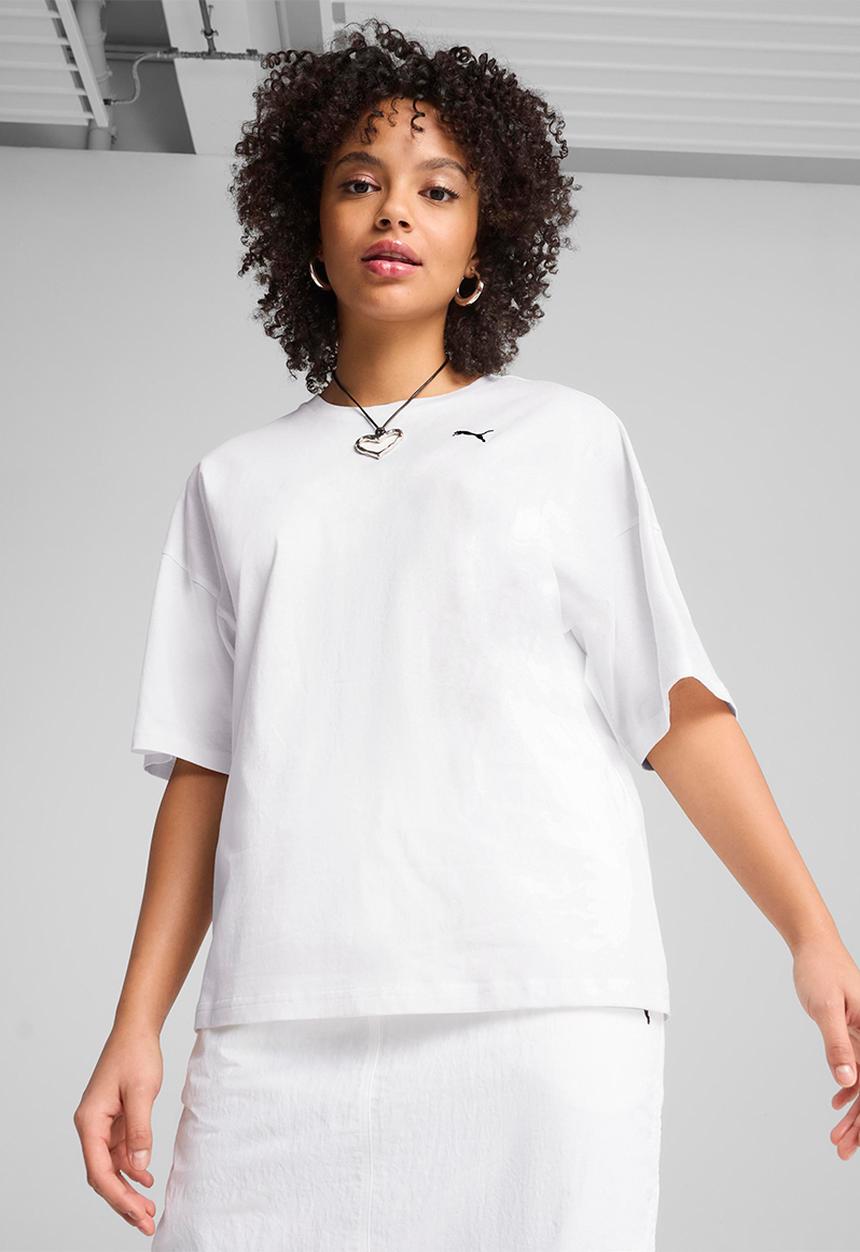 PUMA - Wardrobe Ess Oversized Tee - Puma White