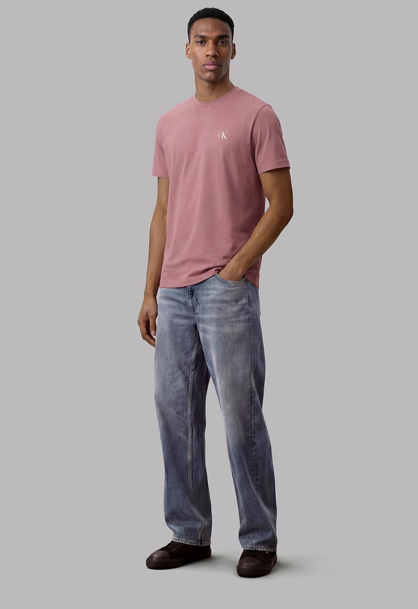 Calvin Klein - SS CLASSIC MONOGRAM TEE - Brilliant Pink