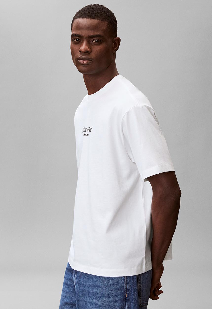Calvin Klein - SS 16S RLXD FIT CKJ GRAPHIC TEE - Bright White