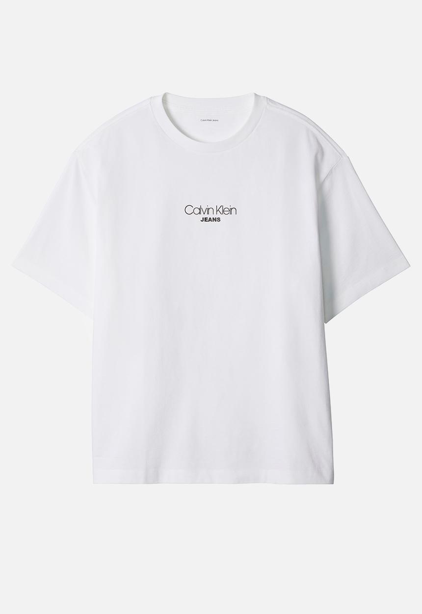 Calvin Klein - SS 16S RLXD FIT CKJ GRAPHIC TEE - Bright White